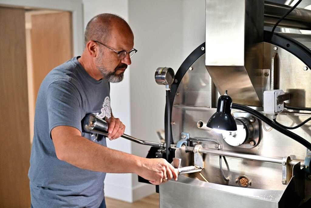 Doug Cooper Crafts Goldberry Roasting coffee